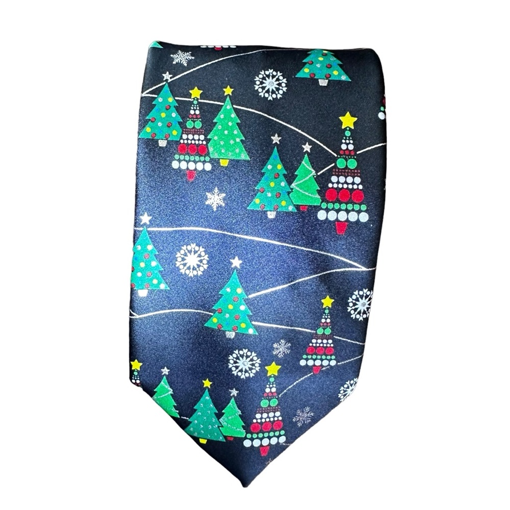 ADORABLE HOLIDAY TRADITIONS BY MMG BRAND BLACK CHRISTMAS TIE